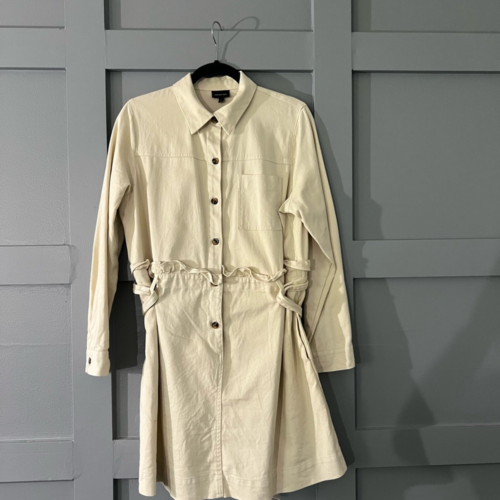Who What Wear Belted Khaki Dress